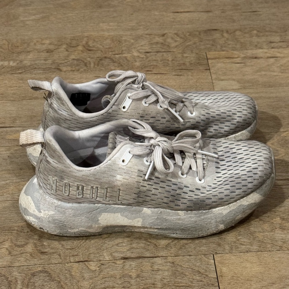 Nobull Journey White Camo Print Running Shoes Size 8.5M/10W - Picture 3 of 7